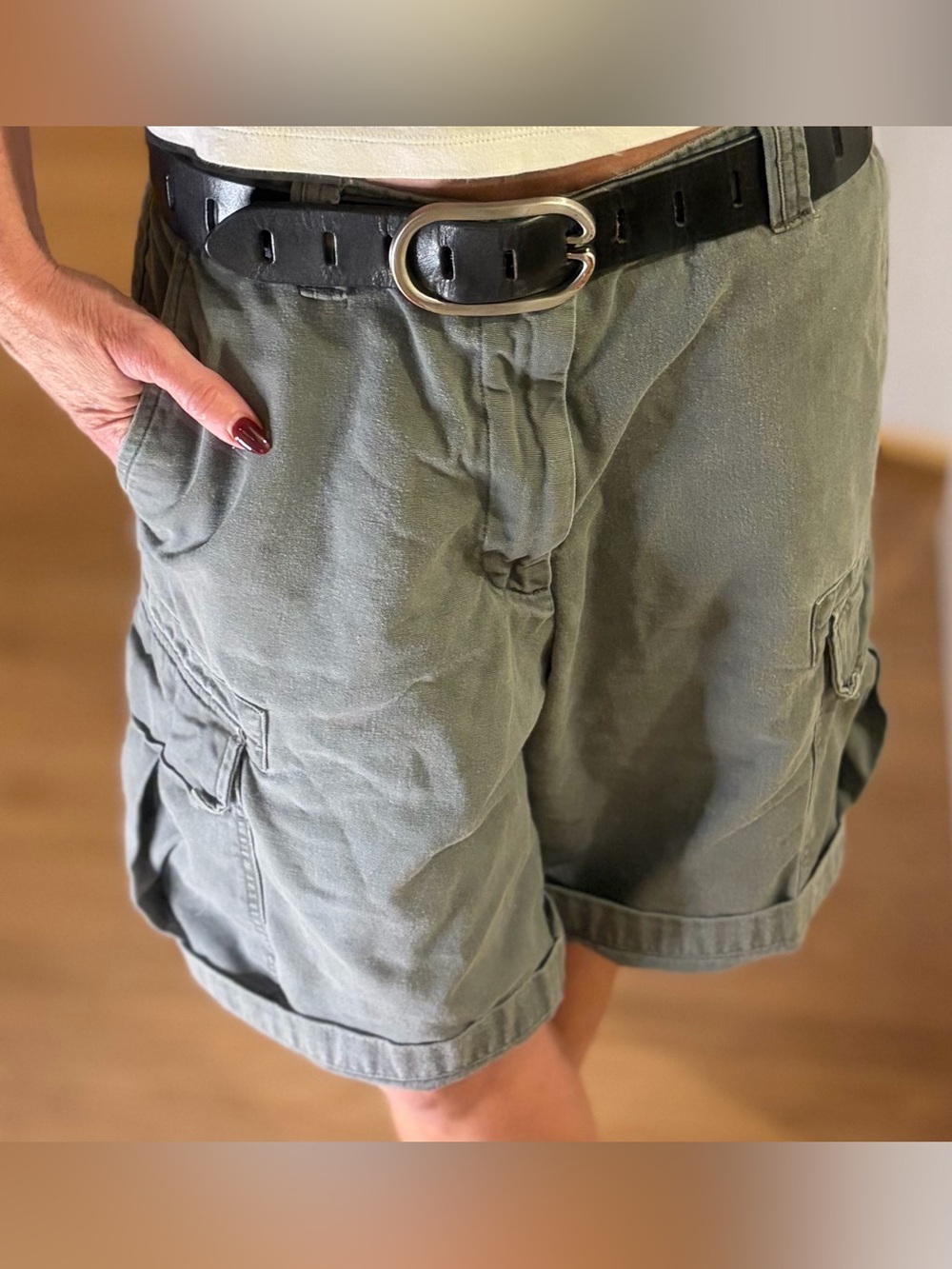 Dockers Olive Gray Cargo Shorts